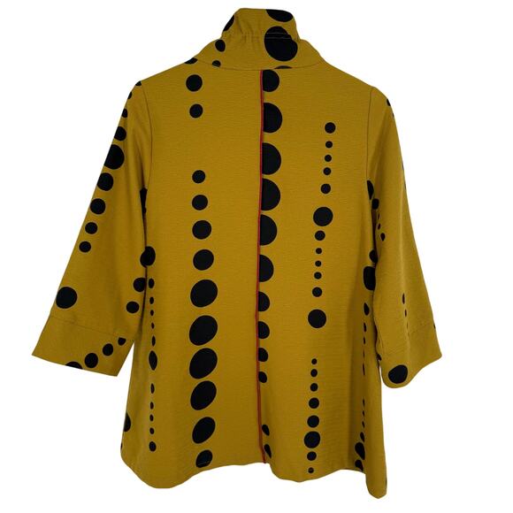 Moonlight by Y & S Small Mustard Wearable Art to Wear Artsy Shirt Top Abstract - Picture 8 of 8